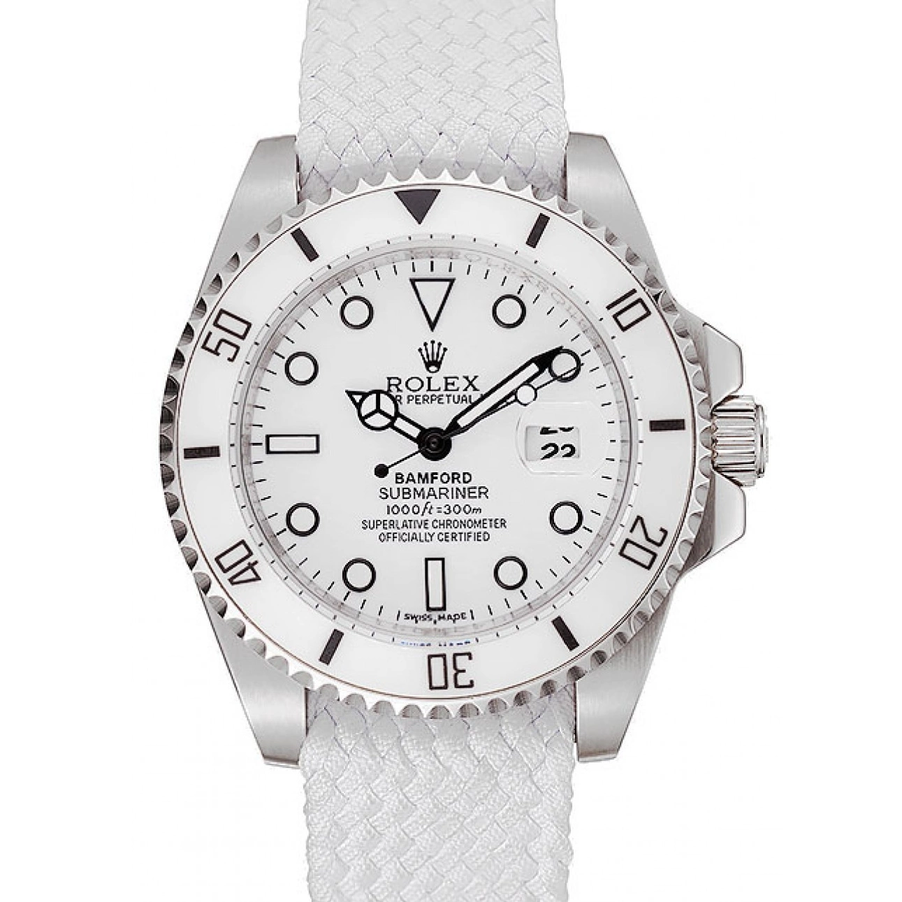 1453867 Bracelet Bamford Fabric Dial Rolex White Submariner White 0701